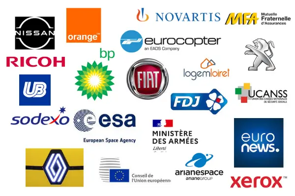 Ensemble de logos d’organisations accompagnées par Face-Médias